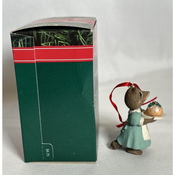 1991 Hallmark Keepsake Plum Delightful Tender Touches Christmas Ornament QX497-7 - Picture 3 of 4